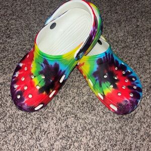 Colorful Tie-Dye Crocs